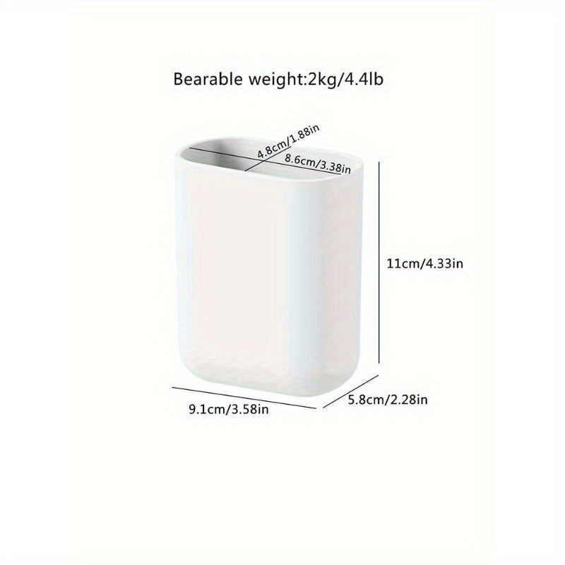 3pcs bathroom toothbrush holder, wall-mounted toothbrush storage rack, bathroom storage rack, bathroom multi-functional storage box, bathroom supplies