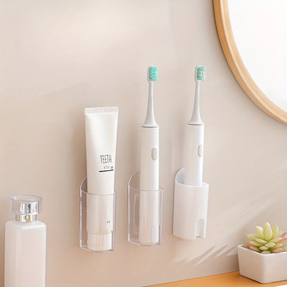 Set of 2 Self-Sticking Toothbrush Holders | No Tools Required for Wall Installation & Space-Saving Design - Ideal for Bathroom\u002FShower Storage (White), Great for Holiday Gift Wrapping, Storage, Gift Presentation, Suitable for All Seasons