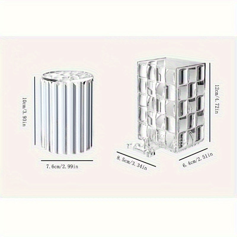 1pc Minimalist Wall-Mounted Toothbrush Holder with Drainable Cup - Dustproof, Plastic, Ideal for Bathroom Organization of Toothbrushes and Mouthwash Cups, Toothbrush Holder