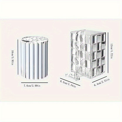 1pc Minimalist Wall-Mounted Toothbrush Holder with Drainable Cup - Dustproof, Plastic, Ideal for Bathroom Organization of Toothbrushes and Mouthwash Cups, Toothbrush Holder