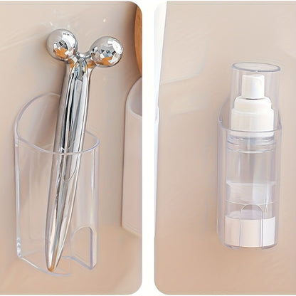 Set of 2 Self-Sticking Toothbrush Holders | No Tools Required for Wall Installation & Space-Saving Design - Ideal for Bathroom\u002FShower Storage (White), Great for Holiday Gift Wrapping, Storage, Gift Presentation, Suitable for All Seasons